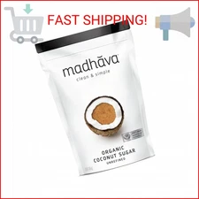MADHAVA Organic Coconut Sugar 3 Lb. Bag (Pack of 1), Natural Sweetener, Sugar Al