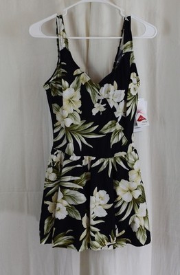 Maxine of Hollywood Womens V-Neck SwimDress OnePiece Swimsuit Multicolor Size 10
