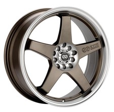 Enkei Ev5 17x7 4x100114.3 38mm Offset 72.6 Bore Matte Bronze W Machined Lip