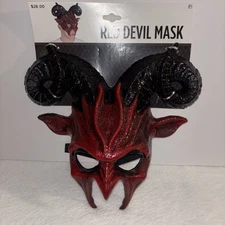New Red Devil Mask Masquerade Ball Cosplay Costume  KBW