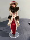 Vintage BARBIE 1995 HALLMARK HOLIDAY MEMORIES 1910 Dress, Hat And Shoes EUC