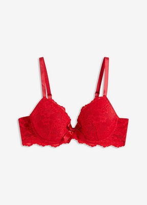 Schalen BH mit Bügel Gr. 100 (B) Erdbeere Dunkelrot Damen-Bra Unterwasche Neu