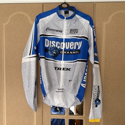 Nike Trek Fahrradjacke Größe M Grau Discovery Channel Windbreaker Bike