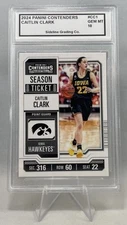 Caitlin Clark 2024 Panini Contenders #CC1 Graded Gem Mint 10 Iowa Black Uniform