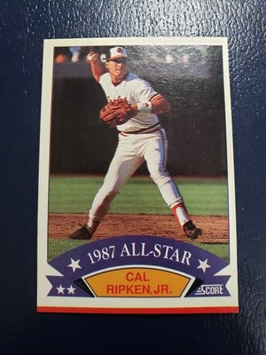 Cal Ripken Jr Baltimore Orioles 1988 Score Box Bottom with 1 Red Border
