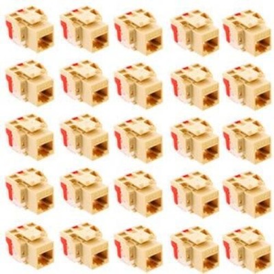 ICC CAT6JKPKIV 25Pk Modular Connector RJ-45 Ivory