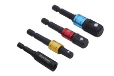 Impact Socket Adaptors Colour Coded Convertor Hex Bit Holder 1/4 3/8 1/2 - 4PC