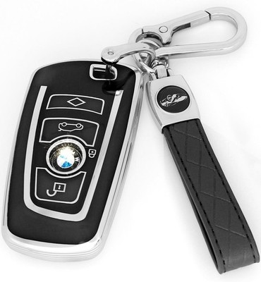 2000-2023 BMW Key Cover Case Type A Black with Key Chain for X1 X3 X5 X6
