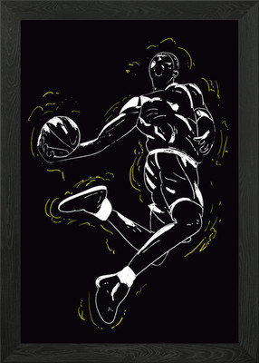 Minimalist Basketball Gerahmtes Wandbild Poster Leinwanddruck Bild