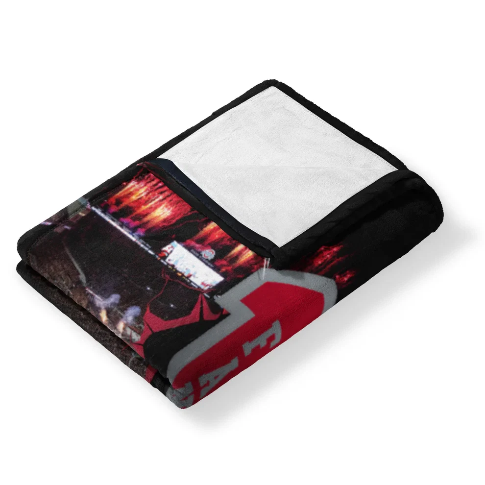 Personalized College Football Team Spirit Flannel Throw Blanket Soft