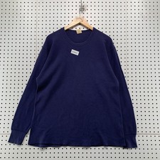 Vintage St Johns Bay Thermal Shirt Mens 3XL Blue 90s Waffle Knit Made In USA