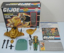 Complete 1986 Serpentor in Box Cobra Figure & Air Chariot G.I. GI Joe 3.75 ARAH