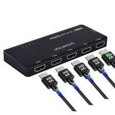 4K60 Hz HDMI Splitter 1 in 4 Out 1x4 Power HDMI Splitter 4 Ports 1 in 4 Out 4...