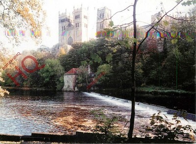 Ansichtskarte; Kathedrale von Durham, mit Fulling Mill Museum