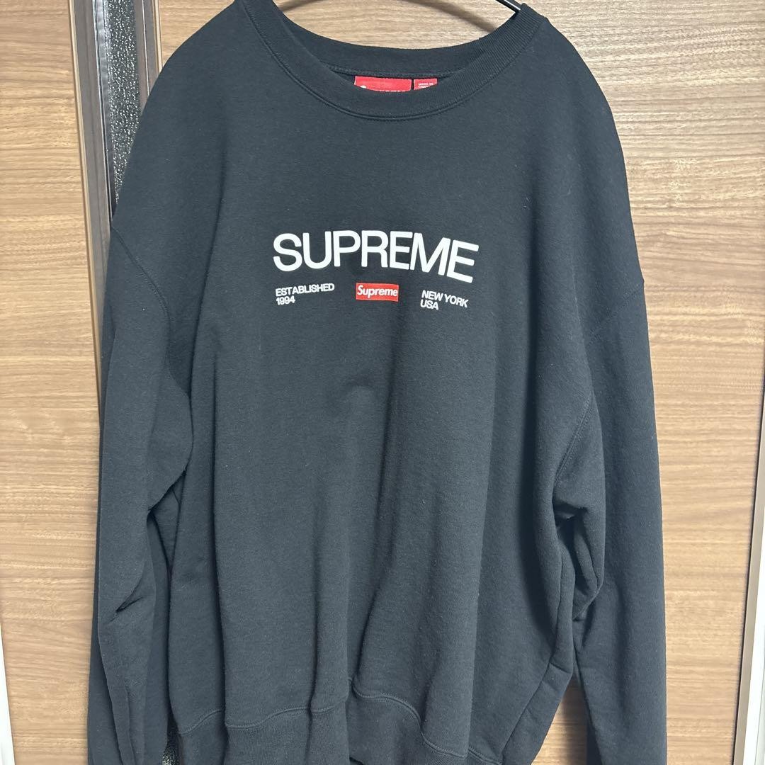 トップス Supreme 24SS Established Crewneck XL Supreme 24SS Established Crewneck Sweatshirt XL Black Mens