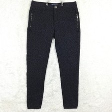 Democracy Womens Jeans "Ab"solution Skinny Denim Blue Black Leopard Print 8