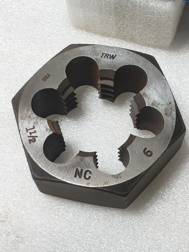 TRW 377  24187  1-1/2" - 6 TPI NC Carbon Steel Hexagon Rethreading Die  - Image 4 of 4