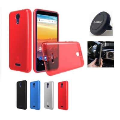 For Cricket Vision 3, Flexible Soft TPU Gel Skin Case Cover + Car Mount 