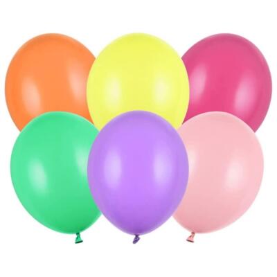 PartyDeco Multicolour Party Decorations Strong Quality Latex 11'' Balloons x 10