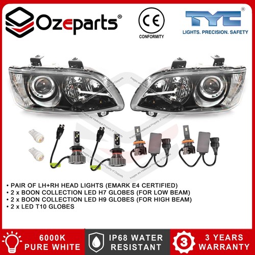 Pair Projector Headlights + LED Globes For Holden Commodore VE 2010~2013 SSV - Picture 3 of 7
