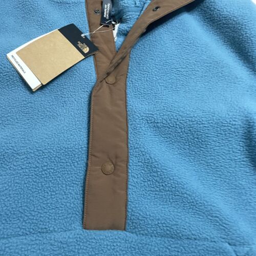 North Face Mens Size XL Blue/Brown Carbondale 1/4 Snap Fleece Hoodie $119 NWT - Picture 4 of 10