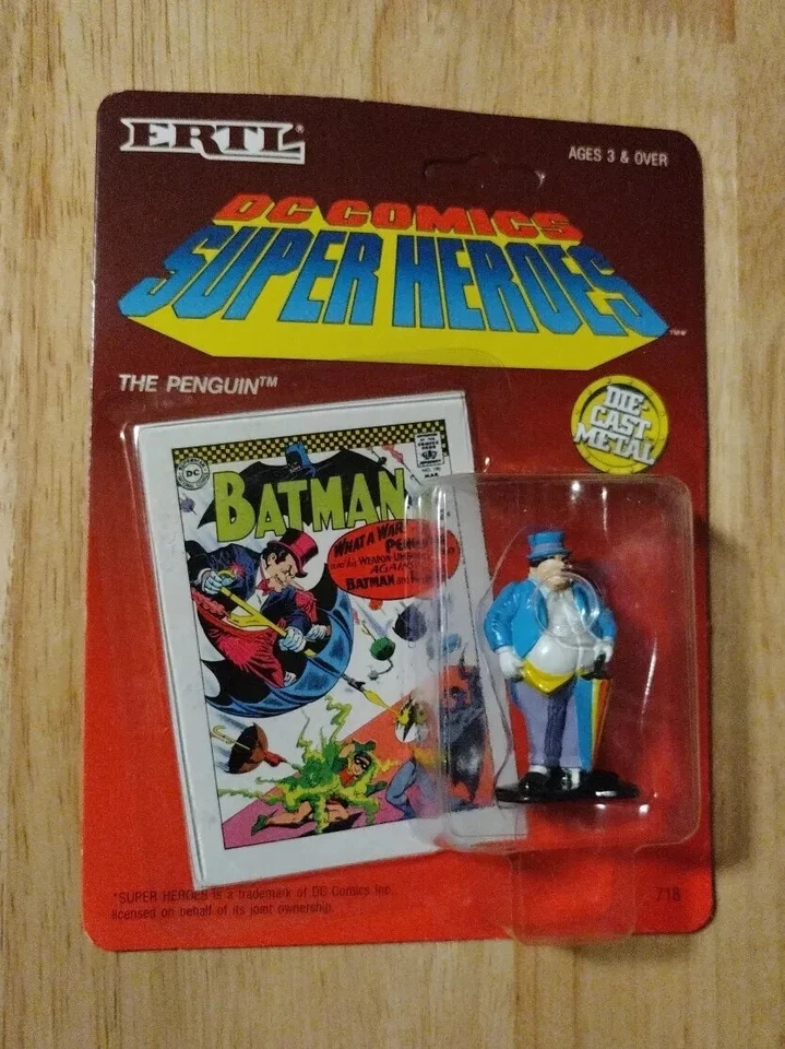 DC Comics Super Heroes Diecast Figuras Por ERTL Juego de 5 Superman Batman 1990 Sin usar, en caja Foto 4 de 4