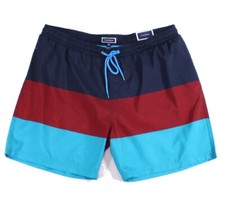 CLUB ROOM Men's Blue Red Colorblock Swim Shorts Trunks w/ Mesh Small S