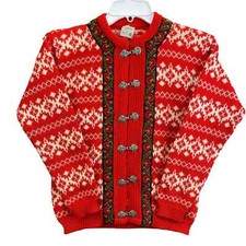 Kid's Sweater Dirdalstrikk Size 12 Red
