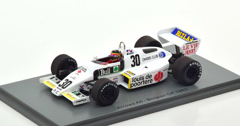 Arrows A6 Spark S5786 miniature de collection F1 Thierry Boutsen 1983