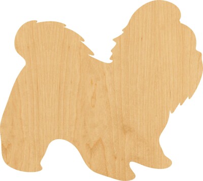 Shih Tzu Laser Cut Out Wood Shape Craft Supply - Woodcraft Cutout