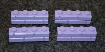 4) 1x4 Lavender Brick Pattern Bricks ~ New Lego Parts ~ | eBay