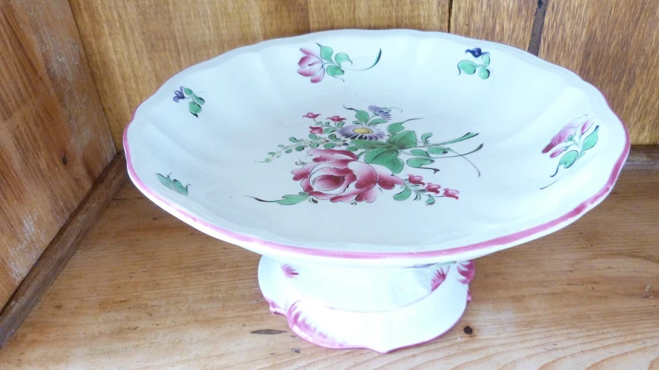 Ancien compotier modèle Réverbère faïence de Lunéville - Photo 2/4