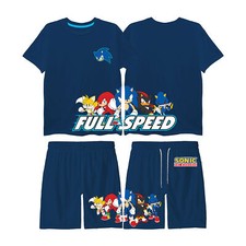 Sonic the Hedgehog Boy Toddler Outfit 2T 3T 3 T Tee Top Shirt Shorts Set Knuckle