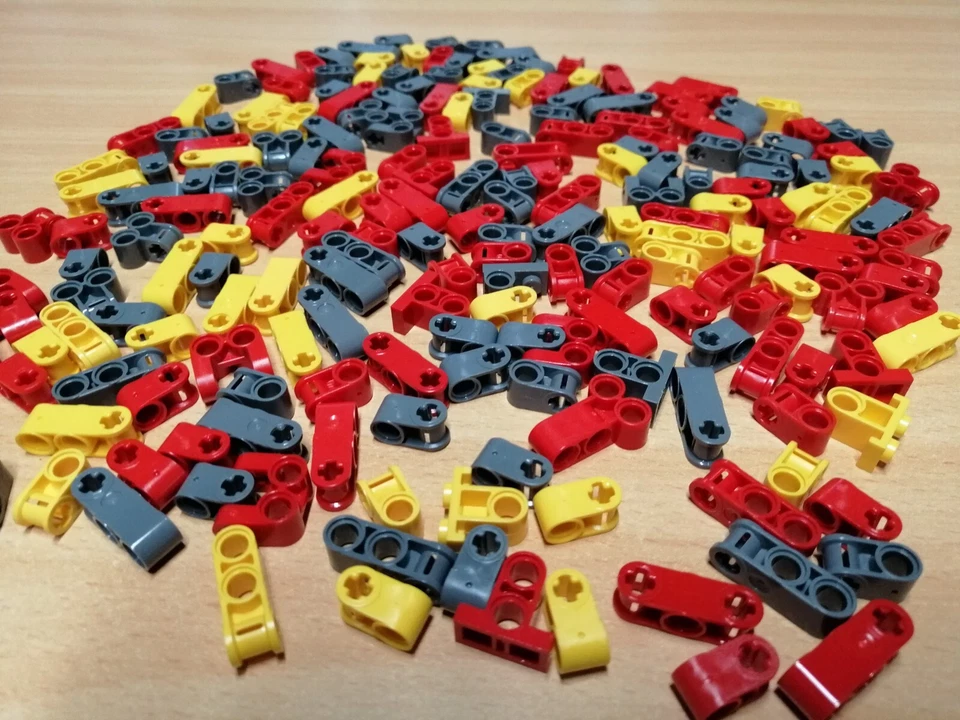 LEGO TECHNIC 200 Stück Verbinder versch. Ausführungen dunkelgrau rot gelb - Bild 2 von 4