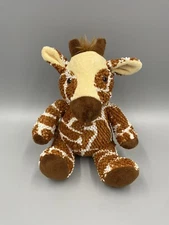 Rinco Brown And Cream  Giraffe 8” Sitting Plush Stuffed Animal
