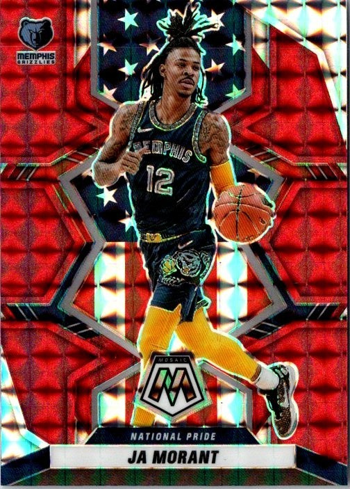 2021-22 Panini Mosaic Ja Morant National Pride Red Mosaic Memphis Grizzlies #249