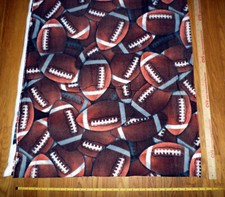 New FLEECE FOOTBALL FOOTBALLS - Large Print FLEECE - FLEECE fabric - 1 yard 24"