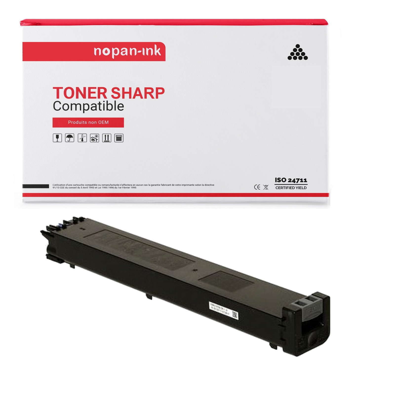 Toner MX-61GTBA noir compatible avec imprimantes Sharp NOPAN-INK