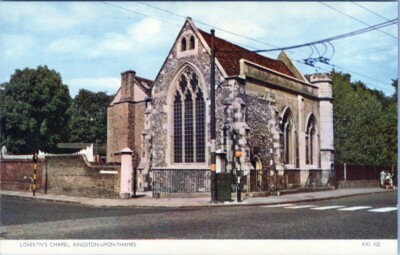 Postkarte KKI LOVEKYNS KAPELLE KINGSTONUPONTHAMES Wolkenhimmel Gebäude Baum AA08512