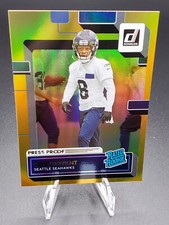 Coby Bryant Seattle Seahawks 2022 Donruss Gold Holo Press Proof Premium Rookie