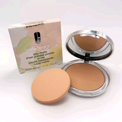 CLINIQUE Stay-Matte Sheer Pressed Powder -  03 Stay Beige (MF/M)- 0.27 Oz