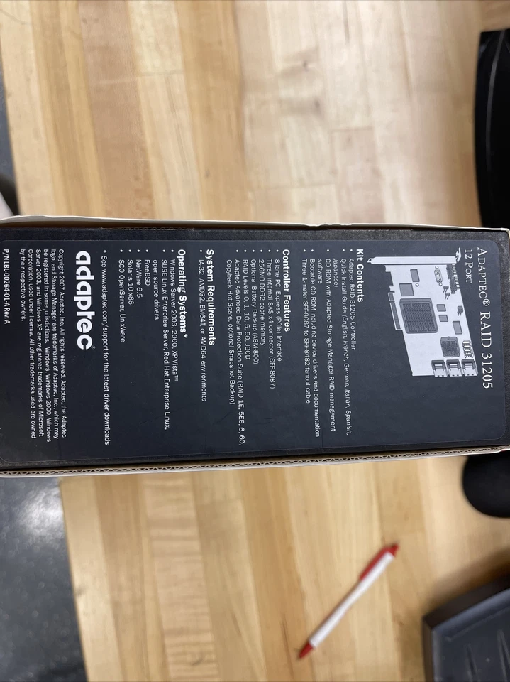 Adaptec ASR-31205/256MB SATA+SAS+SSD RAID-Controller CARD TCA-00289-03-B - Image 3 of 4