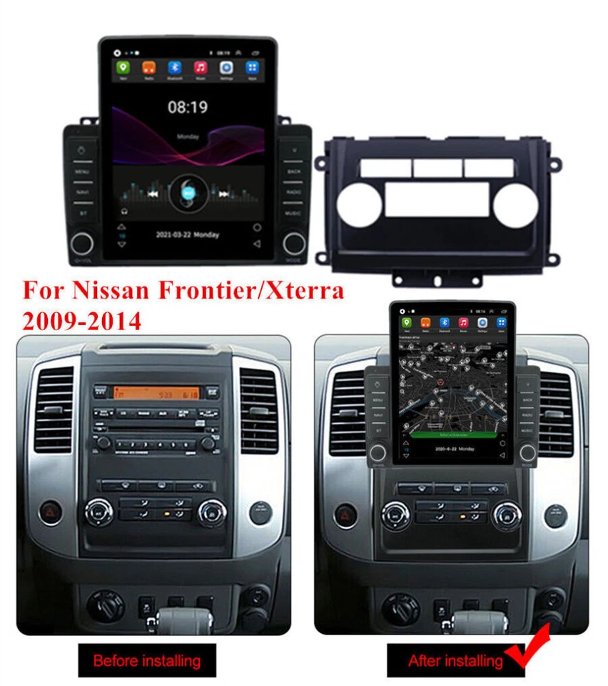 FOR 2009-2014 NISSAN FRONTIER XTERRA ANDROID 13 CARPLAY CAR GPS STEREO RADIO 64G - Image 3 of 4
