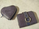LANCEL Porte Monnaie et Mini Portefeuille Cuir Bleu Lavande