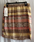 Vintage 2 Piece Pink/Multi-Color STRIPE Short Sleeve BLOUSE & SKIRT Sz 14/12 90s — photo 4