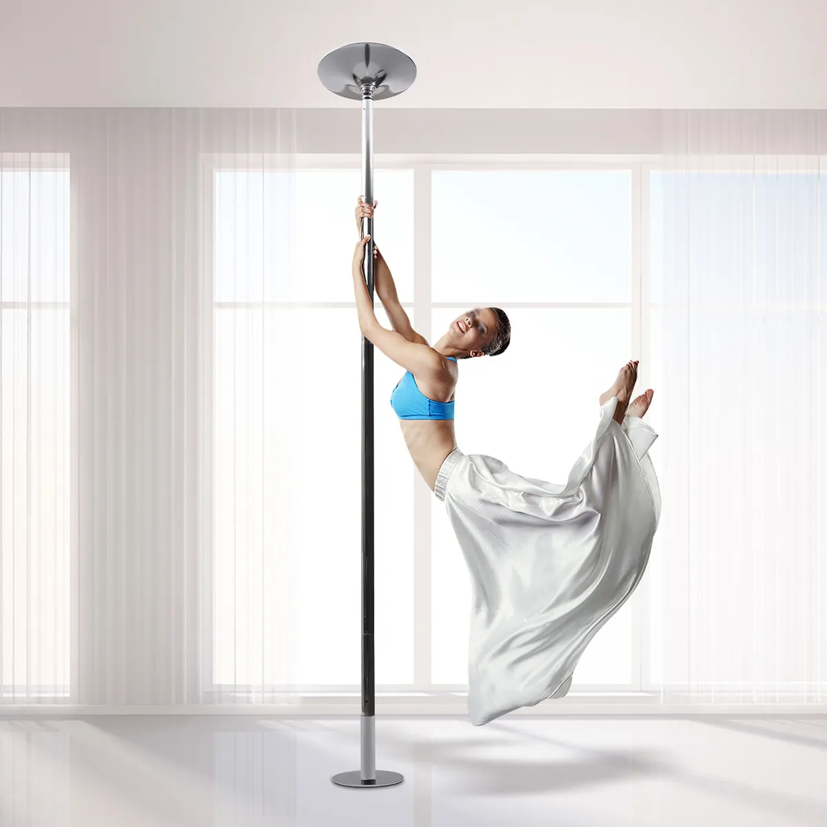 Portable Spinning Dance Stripper Pole Kit 45mm Removable Dance Pole for  Home USA