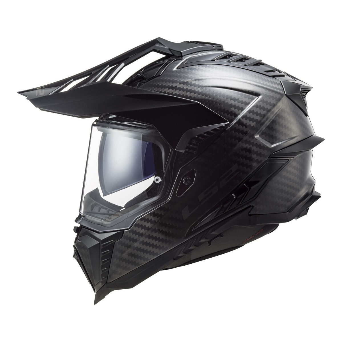 LS2 MX701 EXPLORER ADVENTURE MOTORCYCLE HELMET CARBON Gloss Size 