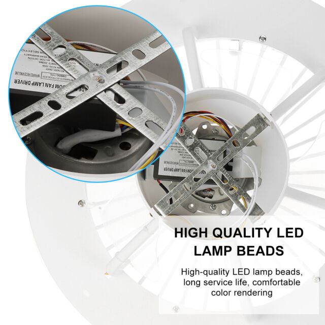 Modern Led Ceiling Fan with Light E27 Adjustable Bedroom Living Room Fan Lamp OI10152