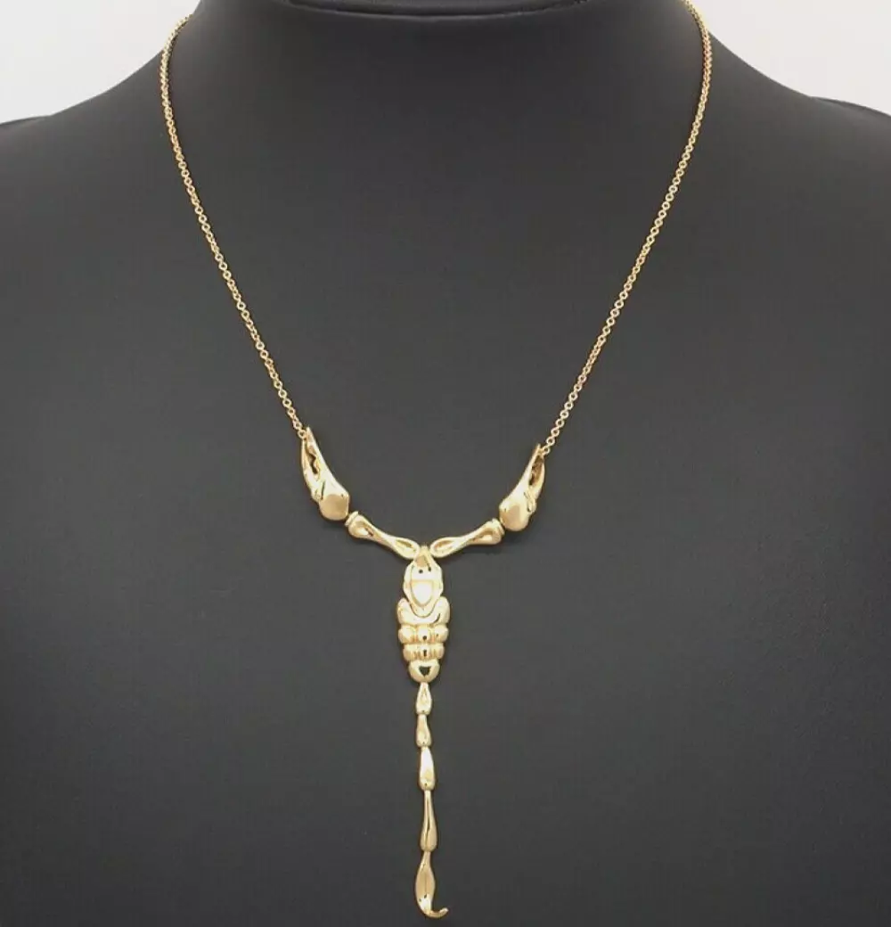 Tiffany Co. Scorpion Pendant Necklace Elsa Peretti 19.7g 18K