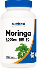 Nutricost Moringa Capsules 500mg, 180 Capsules (90 Servings)